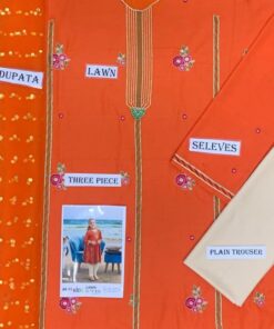 The Kids Lawn 3 Piece Embroidered Collection Design No 54 is designed for young girls who love a soft, stylish, and comfortable summer outfit. Perfect for ages 4 to 10–12 years, this suit combines premium lawn fabric with light and trendy embroidery, making it ideal for both daily wear and special occasions.