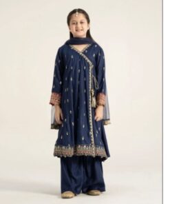 Graceful kids lawn embroidered 3 piece suit design 51 for girls summer collection