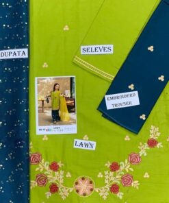 The Kids Lawn 3 Piece Embroidered Collection Design No 52 is created for young girls who love a stylish yet comfortable summer outfit. Designed for ages 4 to 10–12 years, this suit offers a perfect mix of modern embroidery, breathable lawn fabric, and elegant finishing.
