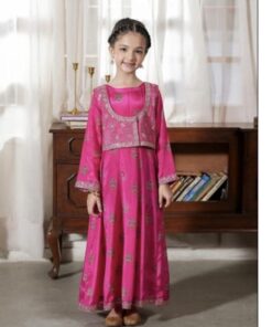Chic kids lawn embroidered 3 piece suit design 47 for girls summer collection