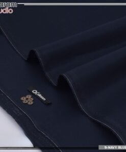 Alkaram men cotton suit navy blue color original unstitched