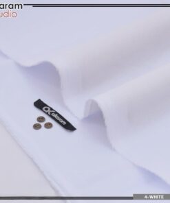 Alkaram men cotton suit white color original unstitched