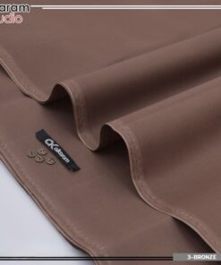 Alkaram men cotton suit bronze color original unstitched