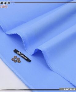 Alkaram men cotton suit sky blue color original unstitched