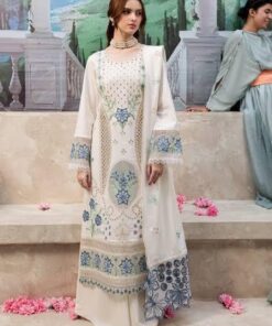 Mahnur MH-814 Cotton Lawn Suit with Chiffon Embroidered Dupatta