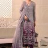 Maria B MB-821 Organza Embroidered Suit with Pearl Work and Dupatta