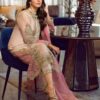 Sara Rohail SR-817 Organza Embroidered Suit with Malai Trouser