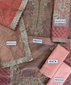 Step into refined elegance with the Sara Rohail SR-817 Organza Heavy Embroidered 3 Piece Suit, a perfect outfit for women who love luxury fashion with fine thread and handwork detailing. This beautifully crafted suit is ideal for weddings, parties, and festive occasions, offering a graceful and sophisticated look.