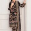 Baroque BR-816 Net Embroidered Suit with Dupatta and Crape Trouser