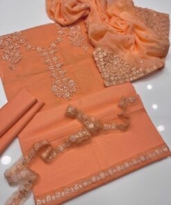 Upgrade your wardrobe with the Iznik IZ-829 Chiffon & Cotton Embroidered 3 Piece Suit, designed for women who love a mix of comfort and luxury detailing. This outfit beautifully combines soft cotton fabric with a heavily embroidered chiffon dupatta, making it ideal for summer wear, festive occasions, and semi-formal gatherings.