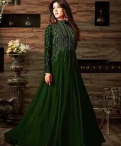 ICM-827 Chiffon Maxi Suit with Zari Embroidery and Dupatta