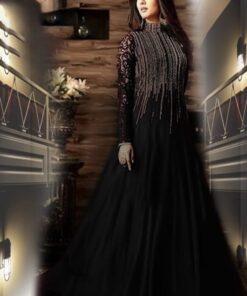 ICM-826 Chiffon Maxi Suit with Zari Embroidery and Dupatta