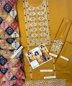 The Aneelas IA-131 Lawn 3 Piece Suit is a perfect blend of traditional embroidery and contemporary digital print fashion. Designed for women who want both comfort and style, this outfit offers a refined look with premium lawn fabric, heavy embroidery, and a trendy voile dobby dupatta.