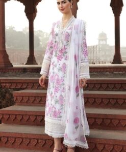 Bareeze BR-836 Lawn Embroidered Suit with Chiffon Dupatta and Cotton Trouser