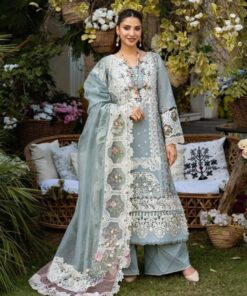 Elaf EF-834 Cotton Chikankari Suit with Organza Dupatta
