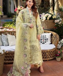 Elaf EF-835 Cotton Chikankari Suit with Organza Dupatta