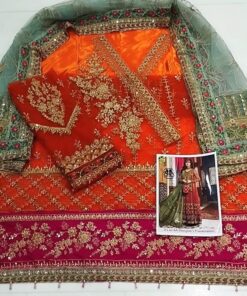 Step into royal elegance with the Maria B MB-844 Heavy Embroidered Net Frock 3 Piece Suit, designed for women who love luxury frock styles with rich sequence, stone work, and hand embellishments. This premium outfit is perfect for weddings, receptions, and formal events, offering a complete designer and bridal look.