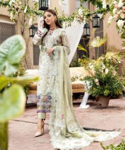 Maryam Hussain MH-842 Schiffli Lawn Suit with Cotton Net Dupatta