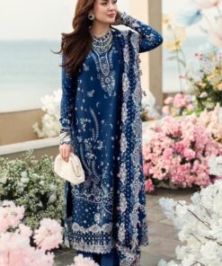 Qalamkar QM-850 Lawn Chikankari Suit with Jacquard Dupatta