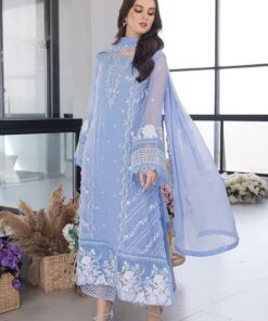 Azure AZ-848 Organza Embroidered Suit with Dupatta and Trouser