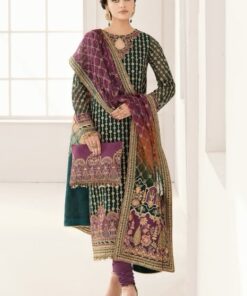 Baroque BR-847 Organza Embroidered Suit with Dupatta and Silk Trouser