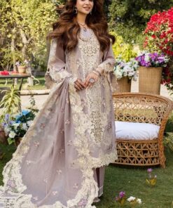 Elaf EF-858 Cotton Chikankari Suit with Organza Dupatta