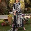 Elaf EF-857 Black Cotton Chikankari Suit with Silk Dupatta