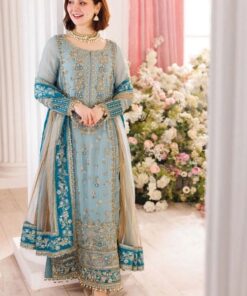Charizma CH-859 Chiffon Embroidered Suit with Net Dupatta and Malai Trouser