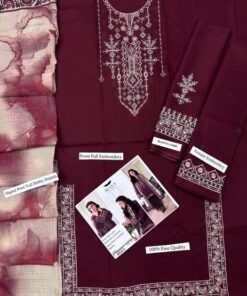 The Maya MA-135 Airjet Lawn 9070 3 Piece Suit is a perfect combination of luxury embroidery and contemporary digital design. Crafted for women who want both comfort and sophistication, this outfit features premium Airjet lawn fabric, intricate embroidery, and a stylish voile dobby dupatta.