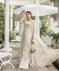 Maria B MB-869 Chiffon Embroidered Suit with Dupatta and Malai Trouser