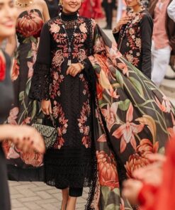 Mushq MQ-867 Schiffli Lawn Suit with Silk Dupatta and Cambric Trouser