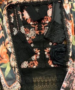 Step into elegance with the Mushq MQ-867 Heavy Embroidered Schiffli Lawn 3 Piece Suit, designed for women who love premium lawn outfits with rich embroidery and multi-thread detailing. This outfit combines schiffli artistry with modern digital silk elegance, making it perfect for Eid, festive gatherings, and semi-formal occasions.