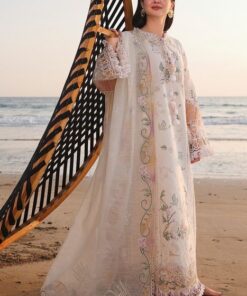 Qalamkar QM-973 Chickenkari Cotton Embroidered Suit with Khaddi Net Dupatta