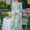 Elaf EF-972 Chickenkari Cotton Embroidered Suit with Organza Digital Dupatta