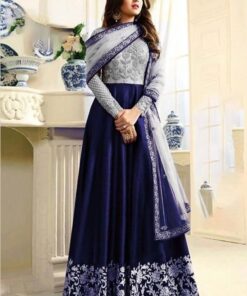 Imrozia IM-977 Heavy Embroidered Chiffon Party Wear Maxi Suit