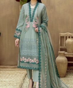Adan Libas AL-979 Heavy Chickenkari Embroidered Cotton Suit