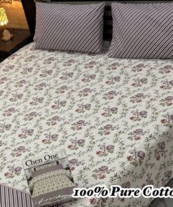 Premium Bedroom Cotton King Size Bedsheet PK-09 for Double Bed