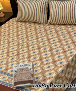 Platinum Comfort Pure Cotton King Size Bedsheet PK-24 for Double Bed