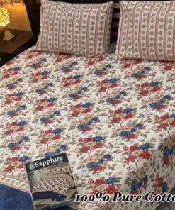 Majestic Dream Pure Cotton King Size Bedsheet PK-23 for Double Bed