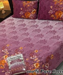Prestige Pure Cotton King Size Bedsheet PK-19 for Double Bed