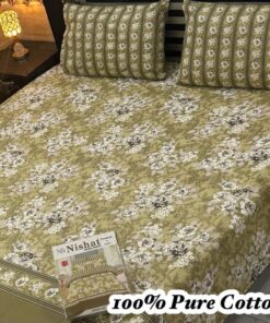 Royal Heritage Pure Cotton King Size Bedsheet PK-21 for Double Bed