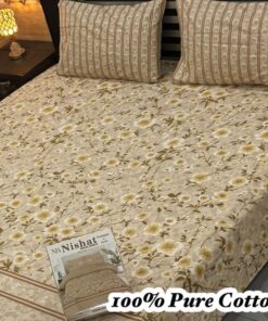 Grand Reserve Pure Cotton King Size Bedsheet PK-20 for Double Bed