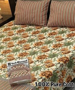 Heritage Pure Cotton King Size Bedsheet PK-17 for Double Bed