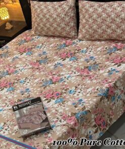 Supreme Pure Cotton King Size Bedsheet PK-18 for Double Bed