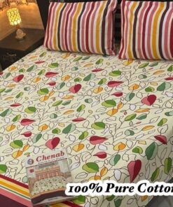 Premium Pure Cotton King Size Bedsheet PK-14 for Double Bed