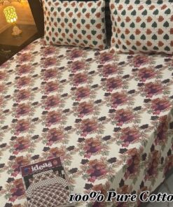 Signature Pure Cotton King Size Bedsheet PK-15 for Double Bed