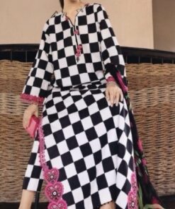 Nishat NT-997 tie n die digital printed shamooz silk suit with silk digital printed dupatta