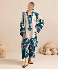 Nishat NT-998 tie n die digital printed shamooz silk suit with silk digital printed dupatta