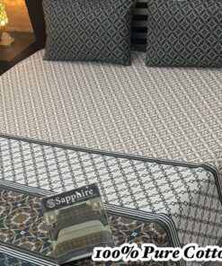 Eternal Bliss Pure Cotton King Size Bedsheet PK-32 for Double Bed