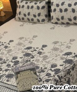 Supreme Haven Pure Cotton King Size Bedsheet PK-35 for Double Bed